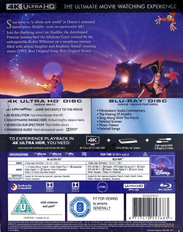 Aladdin (Aladyn) (Disney) [Blu-Ray 4K]+[Blu-Ray]