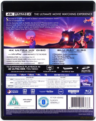 Aladdin (Aladyn) (Disney) [Blu-Ray 4K]+[Blu-Ray]