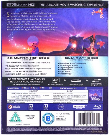 Aladdin (Aladyn) (Disney) [Blu-Ray 4K]+[Blu-Ray]