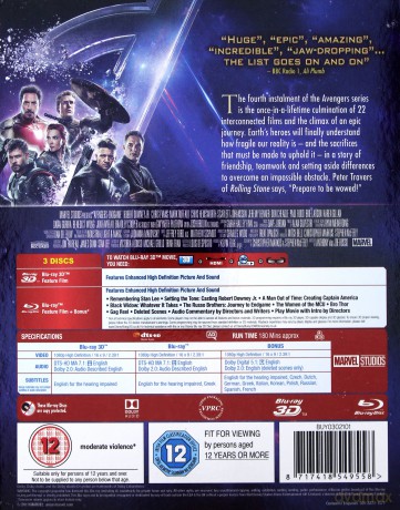 Avengers: Endgame (Koniec gry) [Blu-Ray]