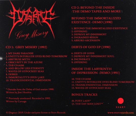 Disgrace: Grey Misery - The Complete Death Metal Years [2CD]