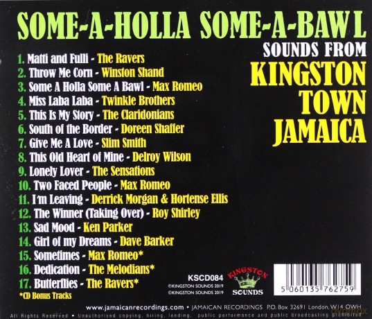 Some A Holla Some A Bawl: Sounds From Kingston Town Jamaica [CD]
