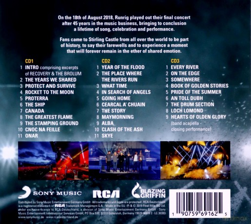 Runrig: The Last Dance - Farewell Concert (Live At Stirlin) [3CD]
