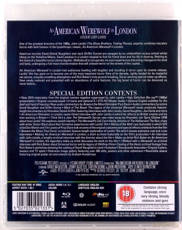 An American Werewolf In London (Amerykański wilkołak w Londynie) [Blu-Ray]