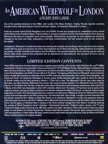 An American Werewolf In London (Limited Edition) (Amerykański wilkołak w Londynie) [Blu-Ray]
