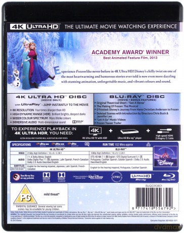 Frozen (Kraina Lodu) (Disney) [Blu-Ray 4K]+[Blu-Ray]