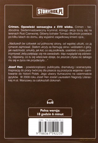 Crimen - Józef Hen [AUDIOBOOK] [CD-MP3]
