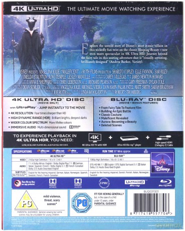 Maleficent (Czarownica) (Disney) [Blu-Ray 4K]+[Blu-Ray]