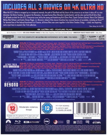 Star Trek (2009) / Star Trek Into Darkness / Star Trek Beyond - Kelvin Timeline (Star Trek / W ciemność. Star Trek / Star Trek: W nieznane) [3xBlu-Ray 4K]+[3xBlu-Ray]