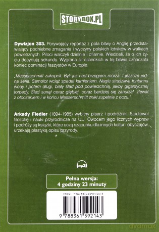 Dywizjon 303 - Arkady Fiedler [AUDIOBOOK] [CD-MP3]