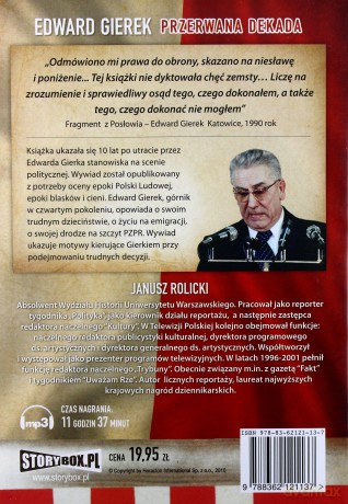 Edward Gierek Przerwana Dekada - Janusz Rolicki [AUDIOBOOK] [CD-MP3]
