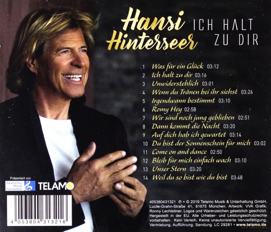 Hansi Hinterseer: Ich Halt Zu Dir [CD]
