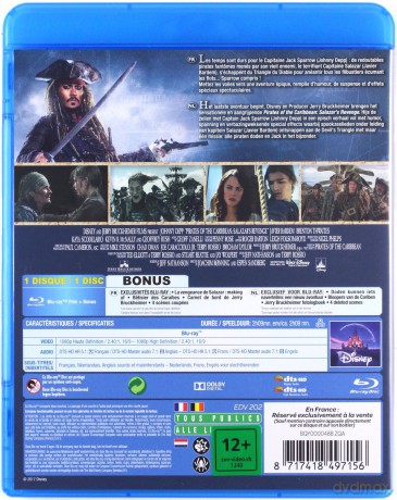 Pirates of the Caribbean: Dead Men Tell No Tales (Piraci z Karaibów: Zemsta Salazara) (Disney) [Blu-Ray]