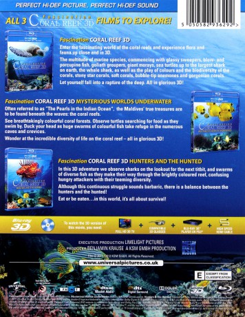 Fascination Coral Reef 3 Film Collection [3xBlu-Ray 3D]+[3xBlu-Ray]