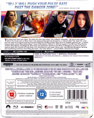 Mission: Impossible 3 (steelbook) [Blu-Ray 4K]+[Blu-Ray]