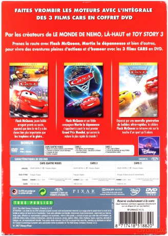 Cars 1-3 (Auta 1-3) (Disney) [BOX] [3DVD]