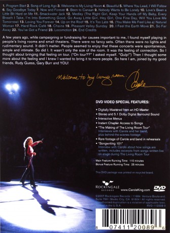 Carole King: Welcome To My Living Room [DVD]