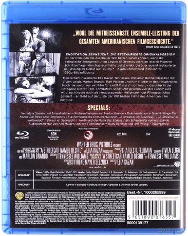 A Streetcar Named Desire (Tramwaj zwany pożądaniem) [Blu-Ray]