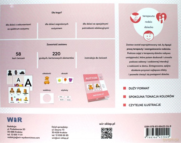 Autyzm - ćwiczenia stolikowe Zestaw 1 zabawki - Agnieszka Bala [KSIĄŻKA]