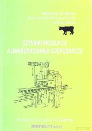 Czynniki produkcji a uwarunkowania gospodarcze - Joanna Nowakowska-Grunt, Judyta Kabus [KSIĄŻKA]