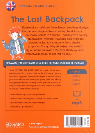Czytam po angielsku. The Lost Backpack. Level 1 [KSIĄŻKA]