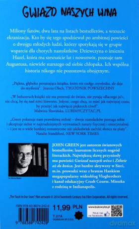 Gwiazd naszych wina (pocket) - John Green [KSIĄŻKA]