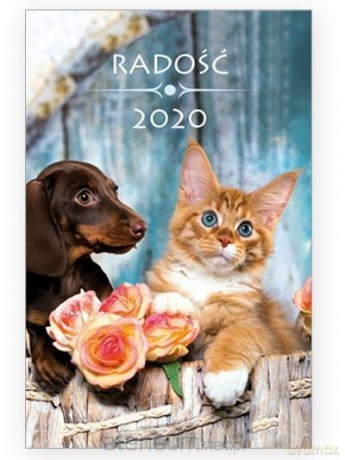 Kalendarz 2020 kieszonkowy Radość: Zwierzaki [KALENDARZ]