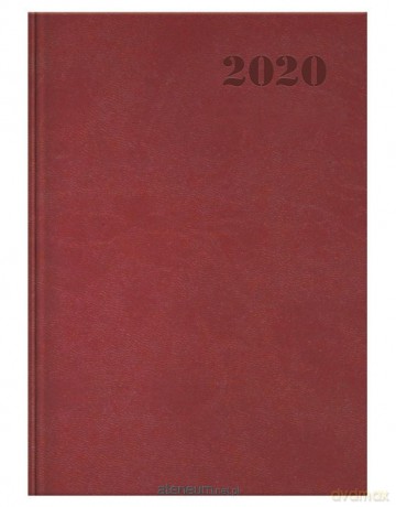 Kalendarz 2020 książkowy A5 Standard bordo [KALENDARZ]