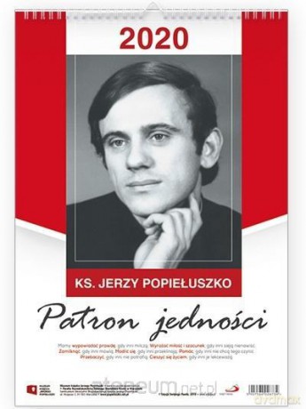 Kalendarz 2020 Ścienny - Ks. Jerzy Popiełuszko [KALENDARZ]