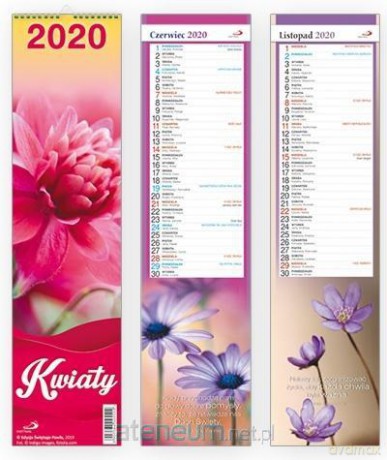 Kalendarz 2020 Ścienny - Kwiaty [KALENDARZ]