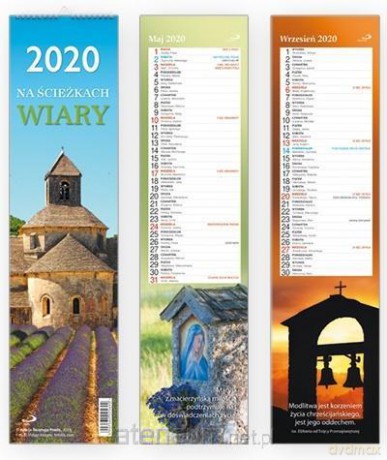Kalendarz 2020 Ścienny - Na ścieżkach wiary [KALENDARZ]