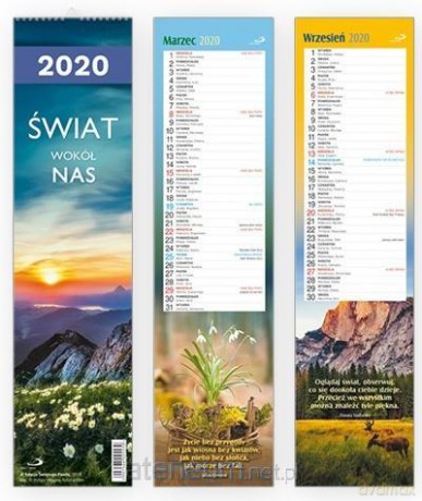 Kalendarz 2020 Ścienny - Świat wokół nas [KALENDARZ]