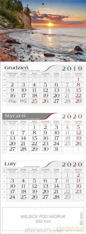Kalendarz 2020 Trójdzielny Nad Bałtykiem [KALENDARZ]