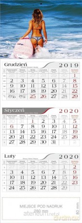Kalendarz 2020 Trójdzielny Agnieszka [KALENDARZ]