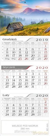 Kalendarz 2020 Trójdzielny Bacówka [KALENDARZ]