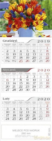 Kalendarz 2020 Trójdzielny Bukiet [KALENDARZ]