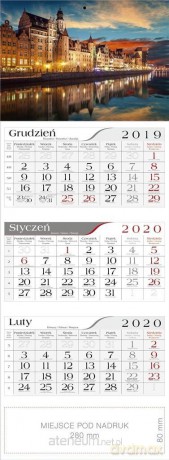 Kalendarz 2020 Trójdzielny Gdańsk [KALENDARZ]