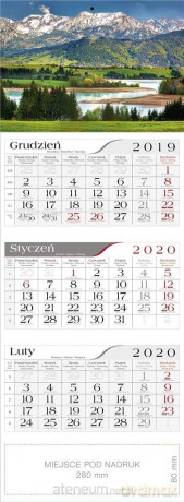 Kalendarz 2020 Trójdzielny Górski Krajobraz [KALENDARZ]