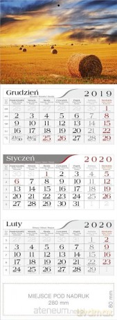 Kalendarz 2020 Trójdzielny Jesień [KALENDARZ]
