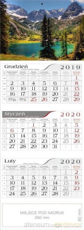 Kalendarz 2020 Trójdzielny Jezioro [KALENDARZ]