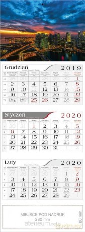 Kalendarz 2020 Trójdzielny Metropolia [KALENDARZ]