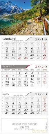 Kalendarz 2020 Trójdzielny Mnich [KALENDARZ]