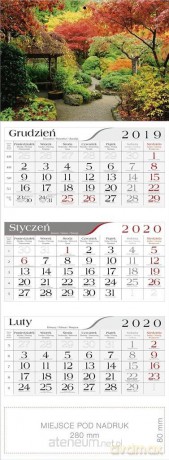 Kalendarz 2020 Trójdzielny Ogród [KALENDARZ]