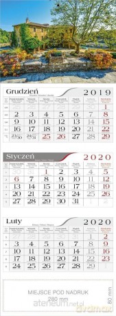 Kalendarz 2020 Trójdzielny Prowansja [KALENDARZ]