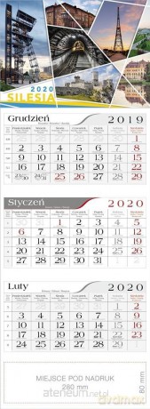 Kalendarz 2020 Trójdzielny Silesia [KALENDARZ]