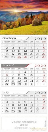 Kalendarz 2020 Trójdzielny W Beskidach [KALENDARZ]