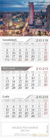 Kalendarz 2020 Trójdzielny Warszawa [KALENDARZ]