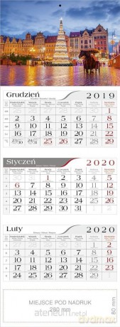Kalendarz 2020 Trójdzielny Wrocław [KALENDARZ]