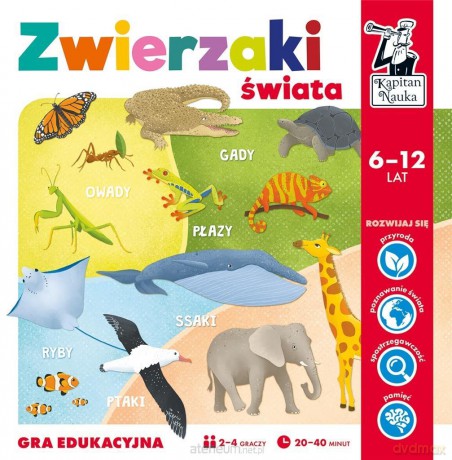 Kapitan Nauka. Gra edukacyjna. Zwierzaki świata [GRA]