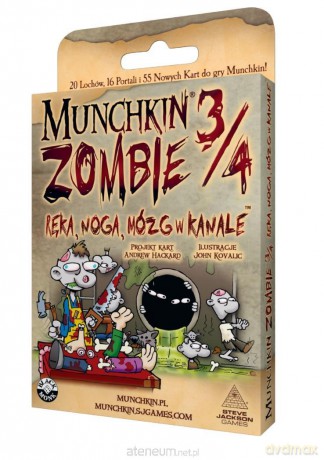 Munchkin Zombie 3/4 Ręka, Noga, Mózg w kanale [KARTY]